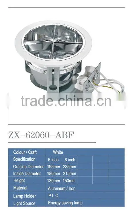 PLC lamp holder white lamp led lighting fixture lighting fixtures/down lamp cover