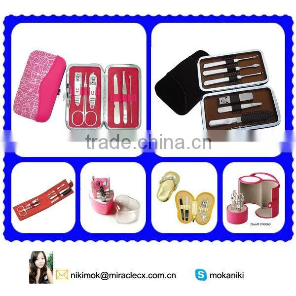 PVC pouch heart patterns sewing manicure set gift for mother sewing kit sewing set