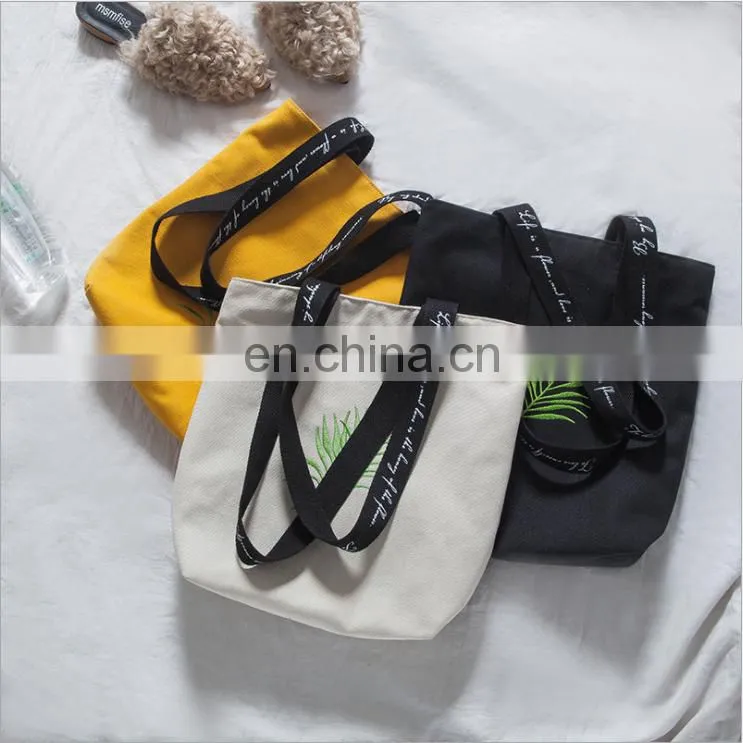 Fashion Shopping Cotton Beach Shoulder Women Canvas Tote Bag
