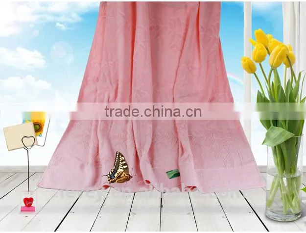 150*200CM 80%bamboo20%cotton jacquard pure blanket super terry towel canabe customized