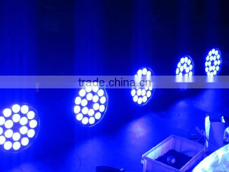 18pcs 3W RGB 3 in 1 Waterproof Led Par64 Led Par Light DJ Stage Lighting