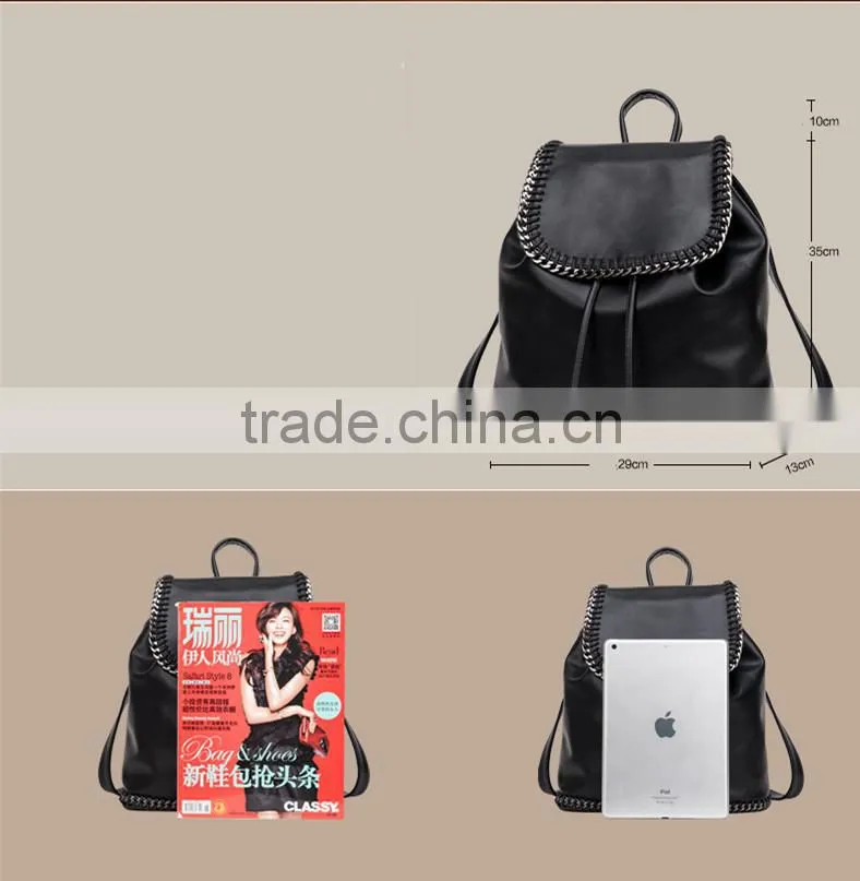 New Design female bag pu backpack fashion lady backpack 2016 summer fashion backpack