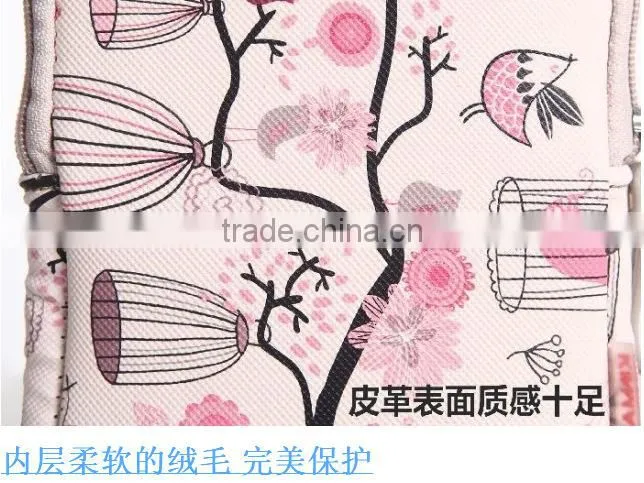 Leopard's flower Canvas Fabric 11-11.6 Inch Laptop / Notebook Computer Sleeve