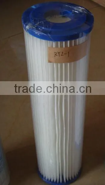 Hot sale 10'' pleated filter cartridge for water filter system ABL-RYZ-1