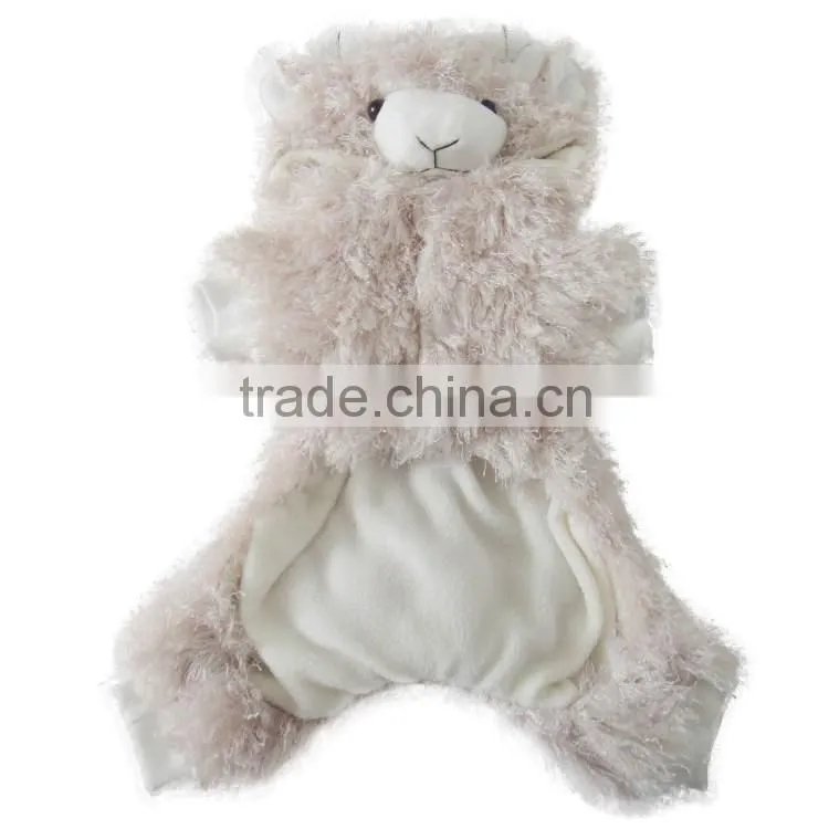 Solid suede noble beige pet dog clothes