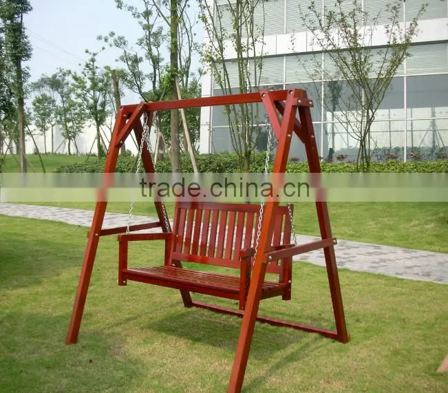 Outdoor Patio Porch Furniture Wooden Garden Swing Double Seats Adults