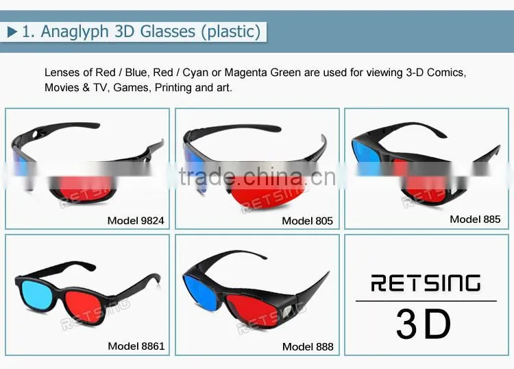 3d red blue movies 3d glasses lens material movie