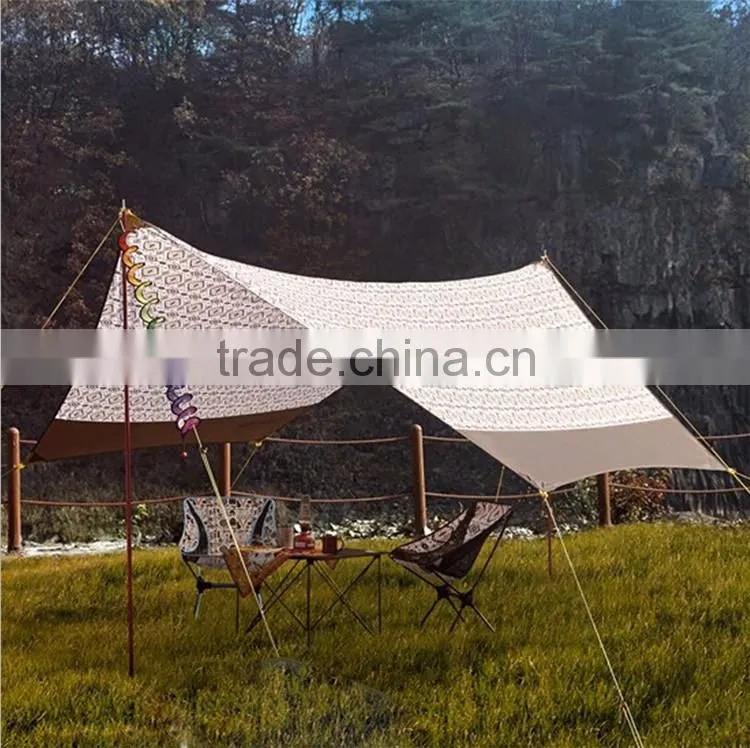 Retro Beach Sun Shelter Portable Camping Outdoor Sun Polyester PU Beach Shelters