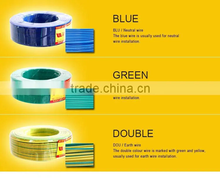 IEC60227 Standard 1.5mm 2.5mm 4mm 6mm Cable Factory Price Electrical Wire