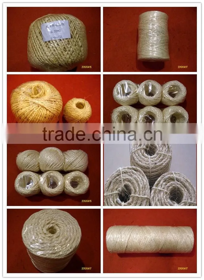 natural sisal 3 strands sisal rope sisal yarn