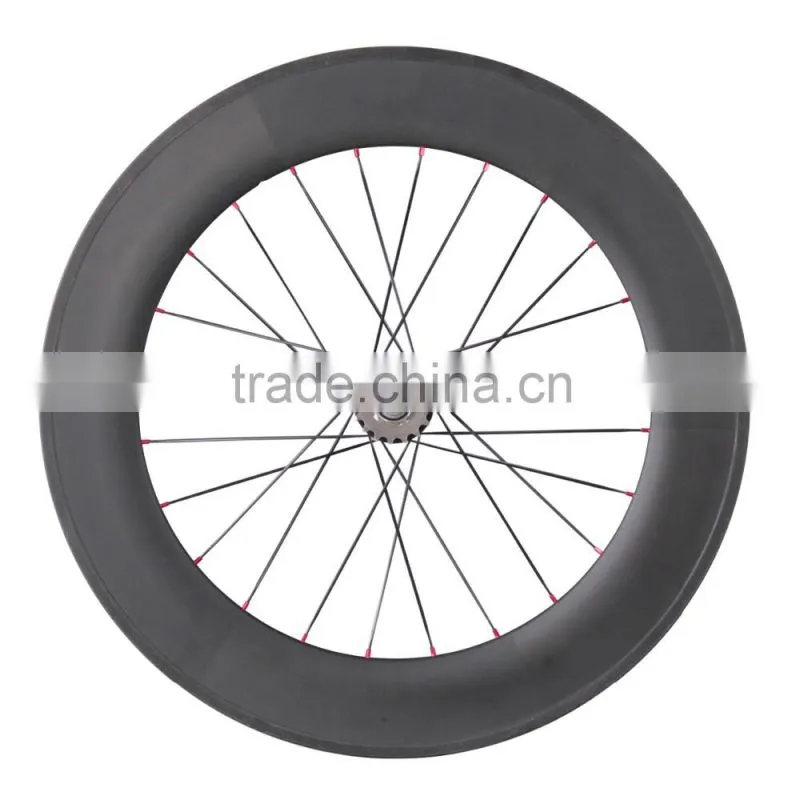 Carbon track bike wheelset 88mm tubular novatec track wheels for track bicycle frame
