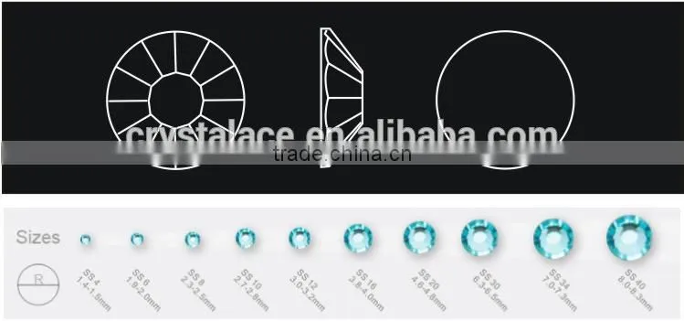 Hotfix rhinestone, 14 facets xilion rose cut Hot Fix strass stone crystal for wedding dress