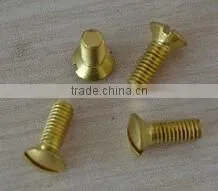 yellow zinc plated countersunk head slotted machine screw
