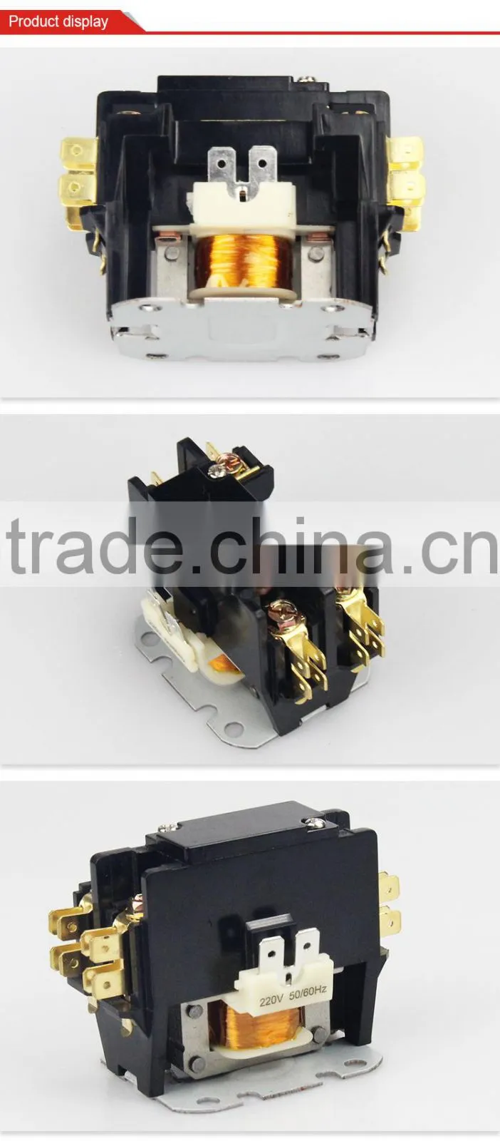 CJX9 Series 1 phase contactor long life air conditioning ac contactor