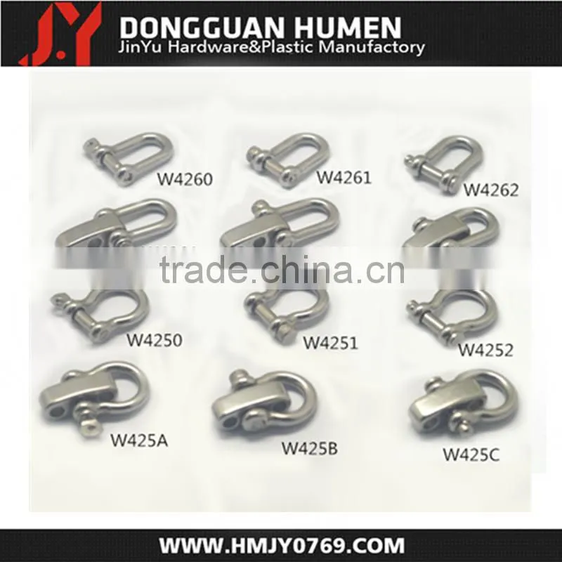 5mm Stainless steel paracord d shackles with clevis pin