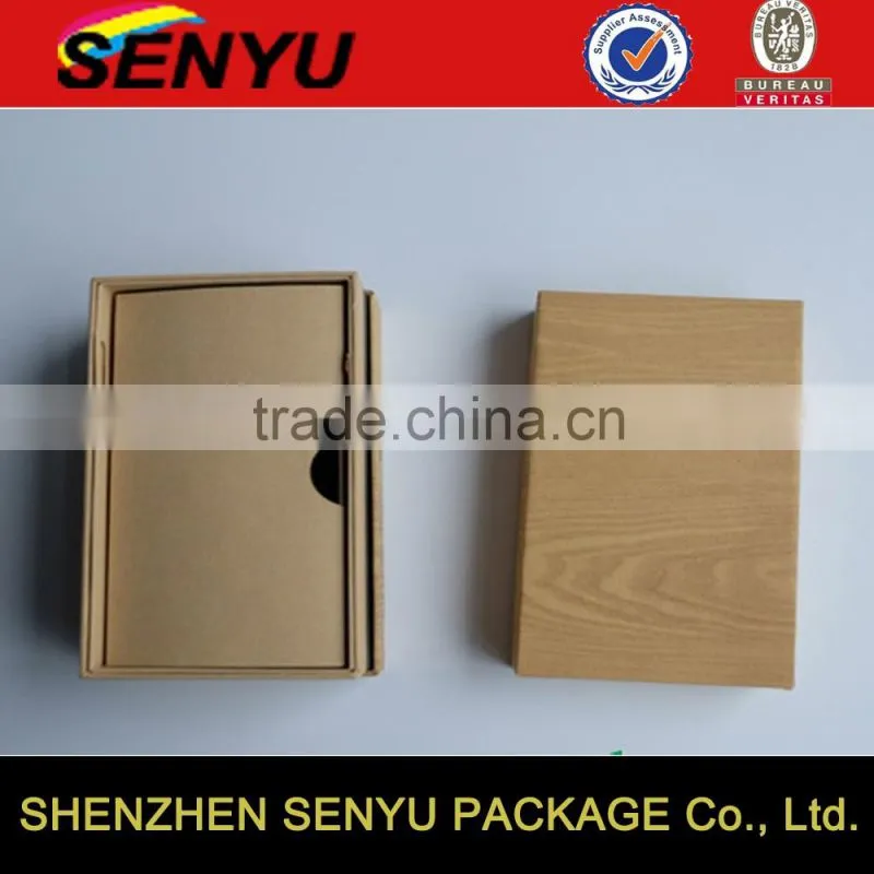 2016 creative design, brown kraft paper gift hard paper packaging boxes for retail