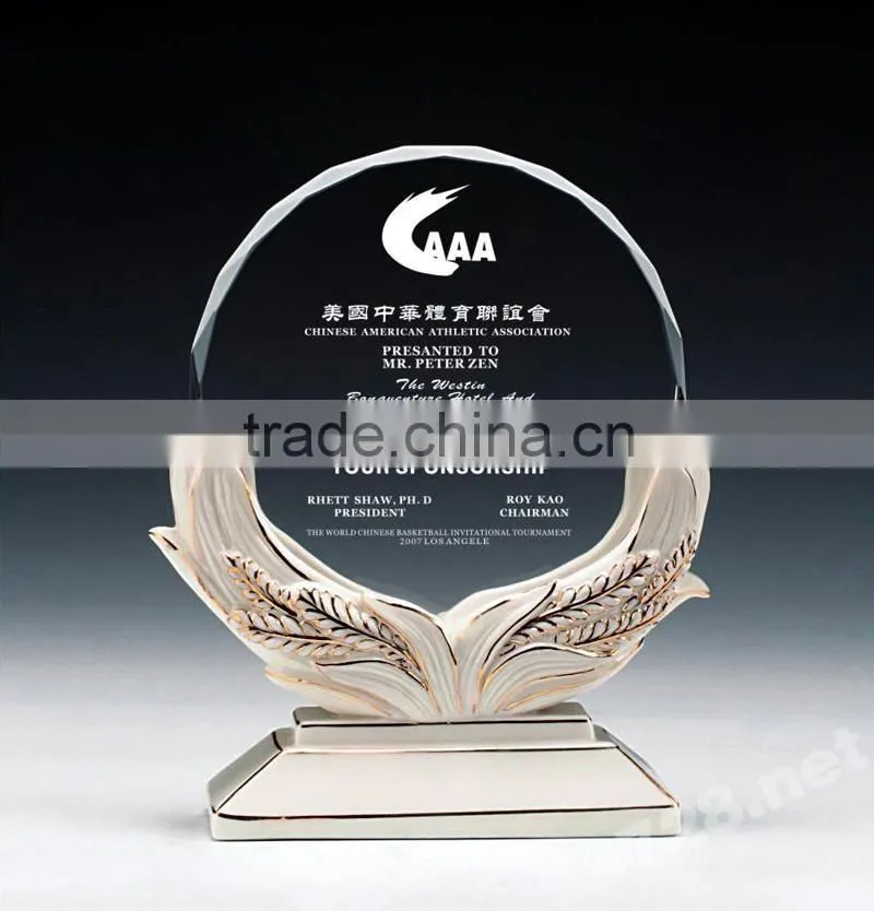 Alibaba supplier new style custom round shape acrylic trophy