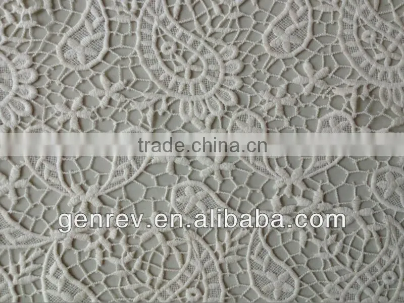cotton embroidery water soluble lace fabric