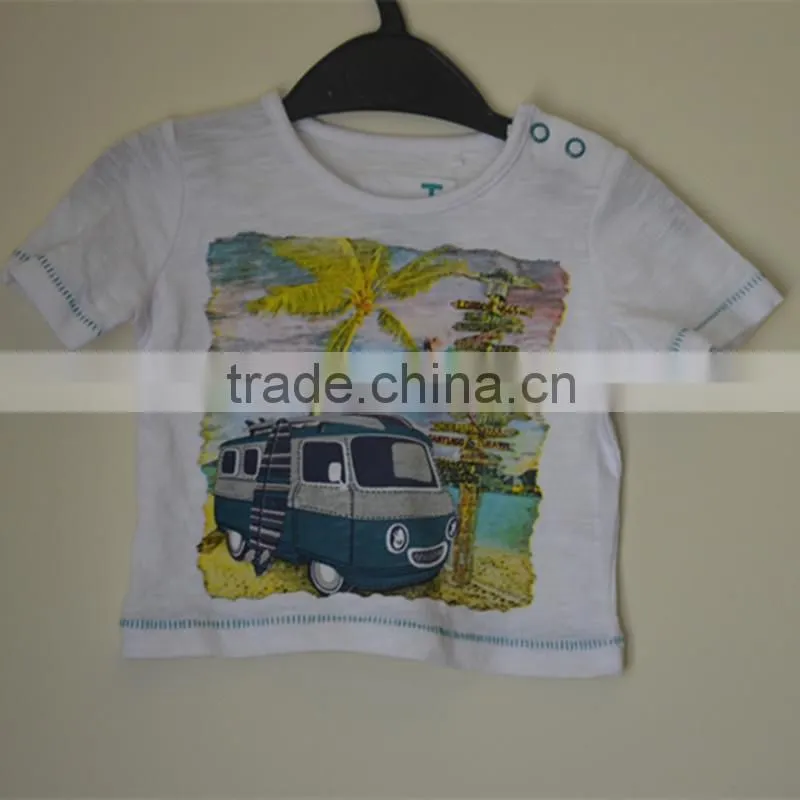 The baby's 100% cotton T-shirt children short-sleeved blouse