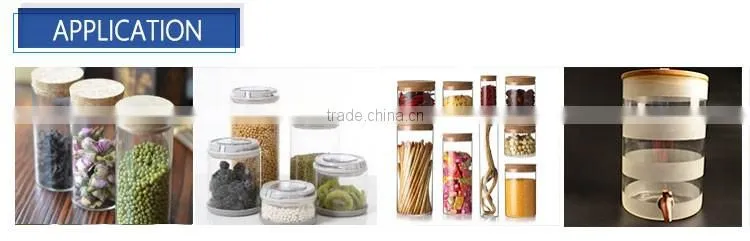 airtight pyrex glass jar with metal lid