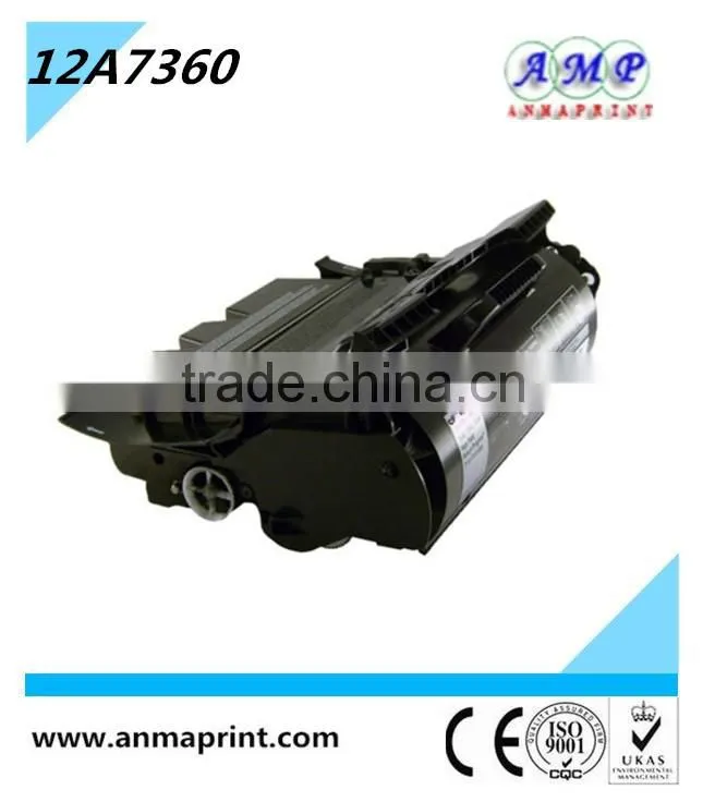 Laser jet printer toner cartridge products 12A7360 for Lexmark printer parts