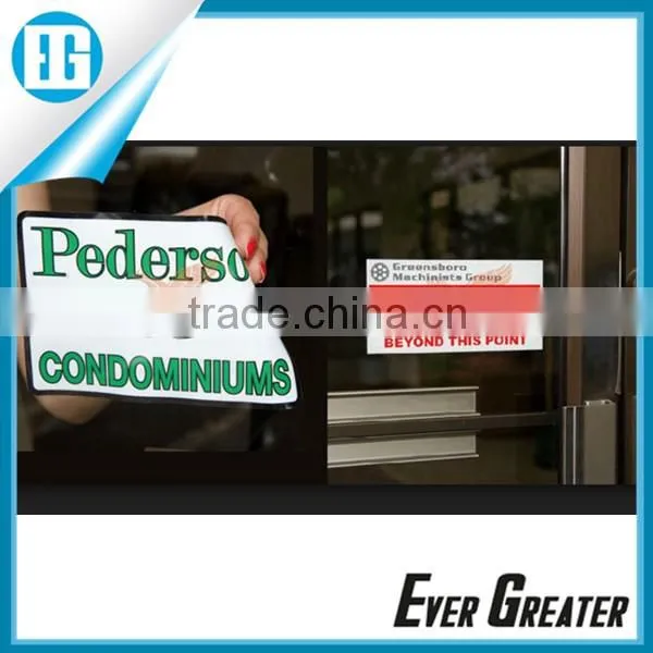Custom static cling vinyl sticker, DIE CUT WINDOW STICKER car windscreen sticker