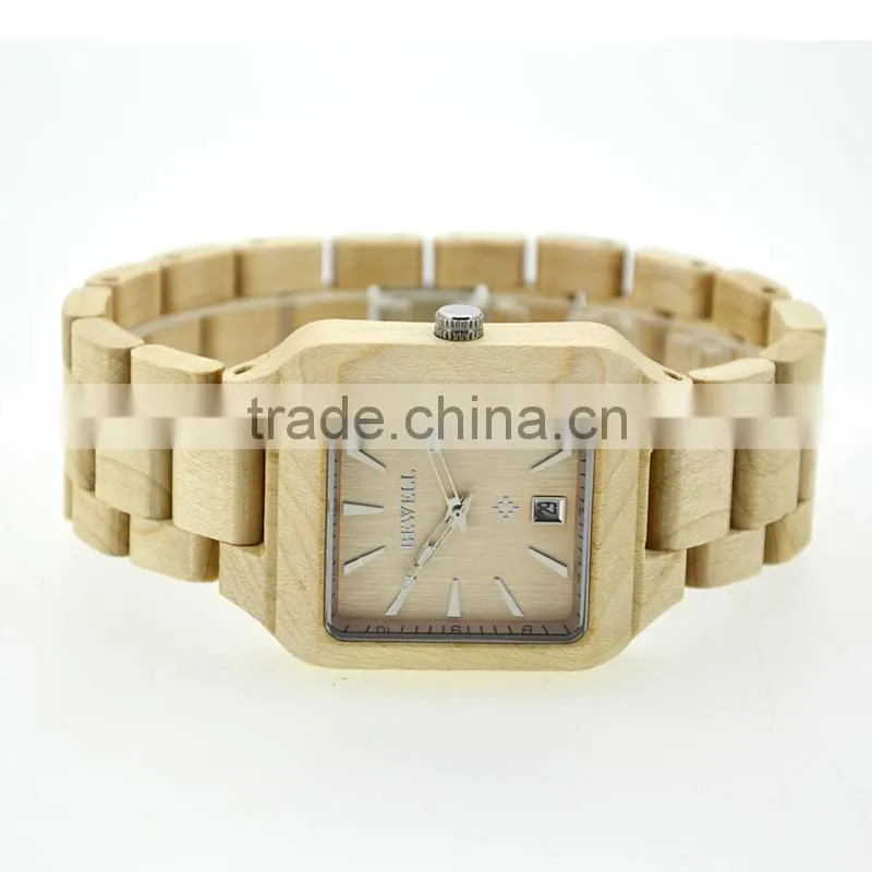2016 Natural eco-friendly new design wooden wrist watchmen size,case diameter is 40mm,red sandalwood case and band 2315 movement