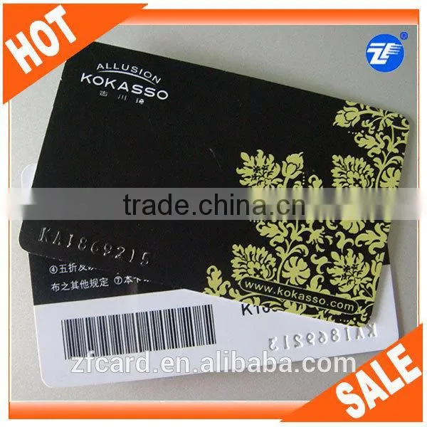 guangzhou CMYK printing code39 barcode card