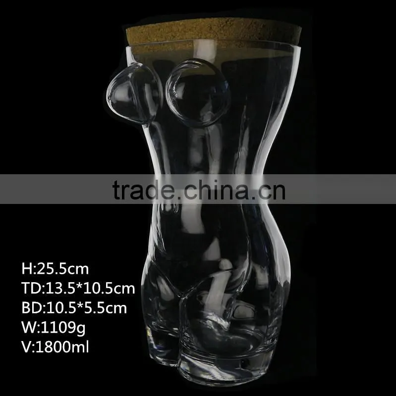 Hand-made Crystal Clear Glass Storage Jar/Lead free