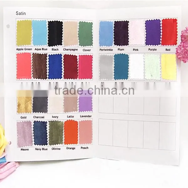 Various color plain polyester cheap satin fabric