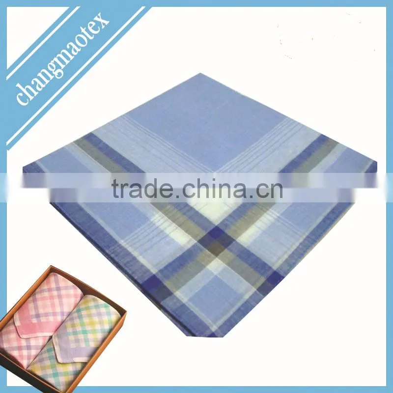 men's printed check cotton handkerchief
