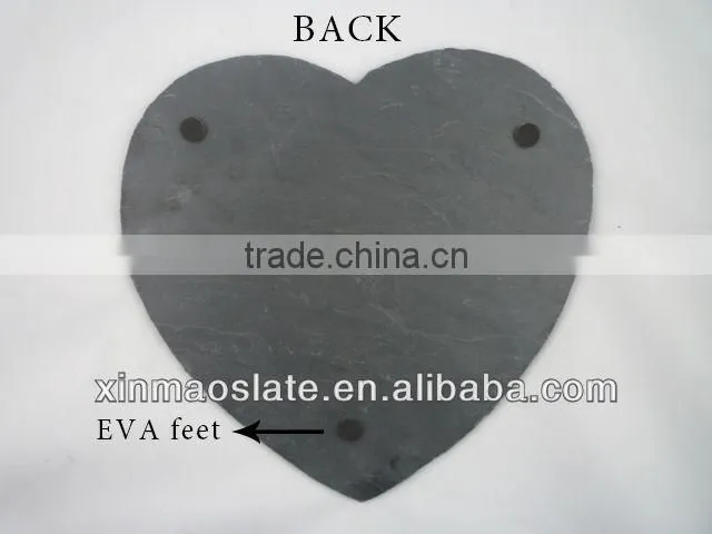 cookware heart shaped natural black slate serving plate in modern shape