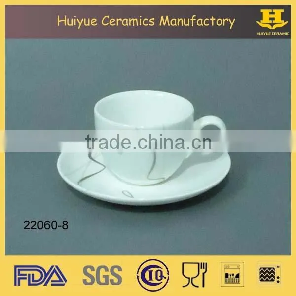 porcelain espress set, espresso set with decal