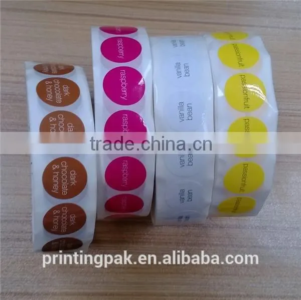 Custom silver aluminum barcode round packaging label stickers