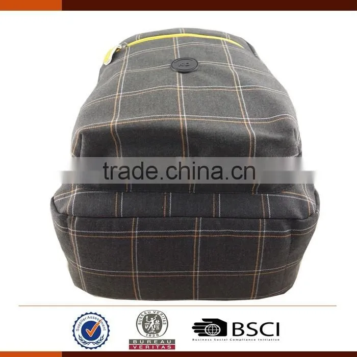 Fashion Plaid Laptop Backpack With Laptop Compartment
