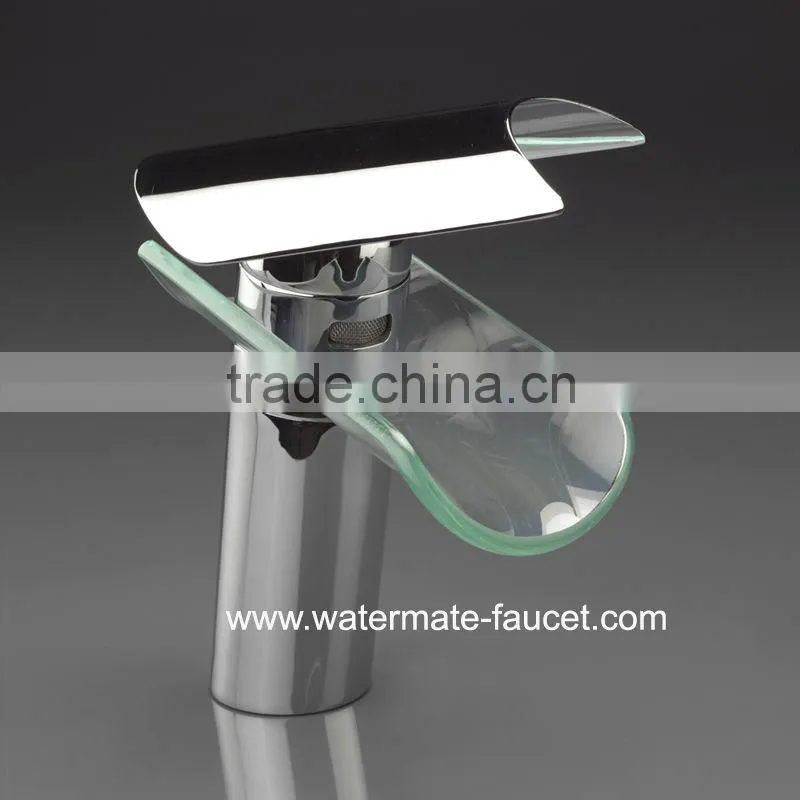 glass waterfall basin faucet wasserfall