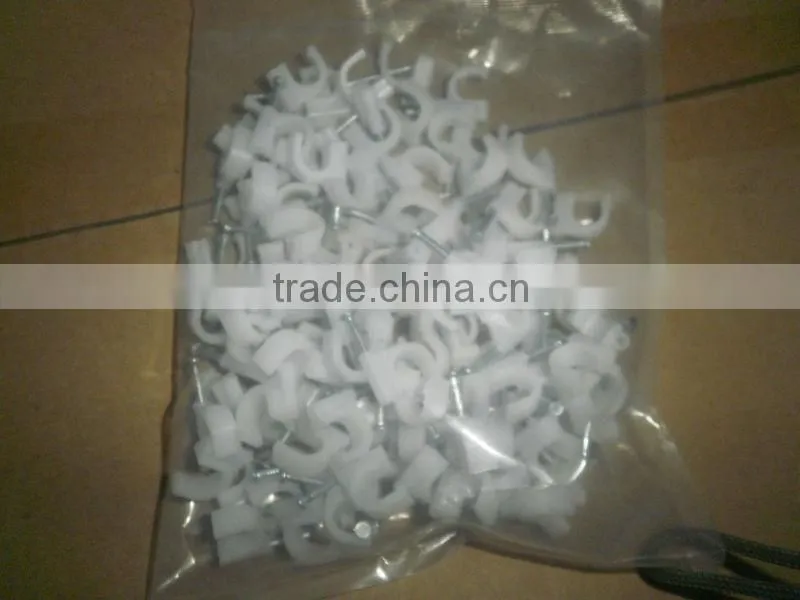flat nail cable clip 9mm packaging as customer requested