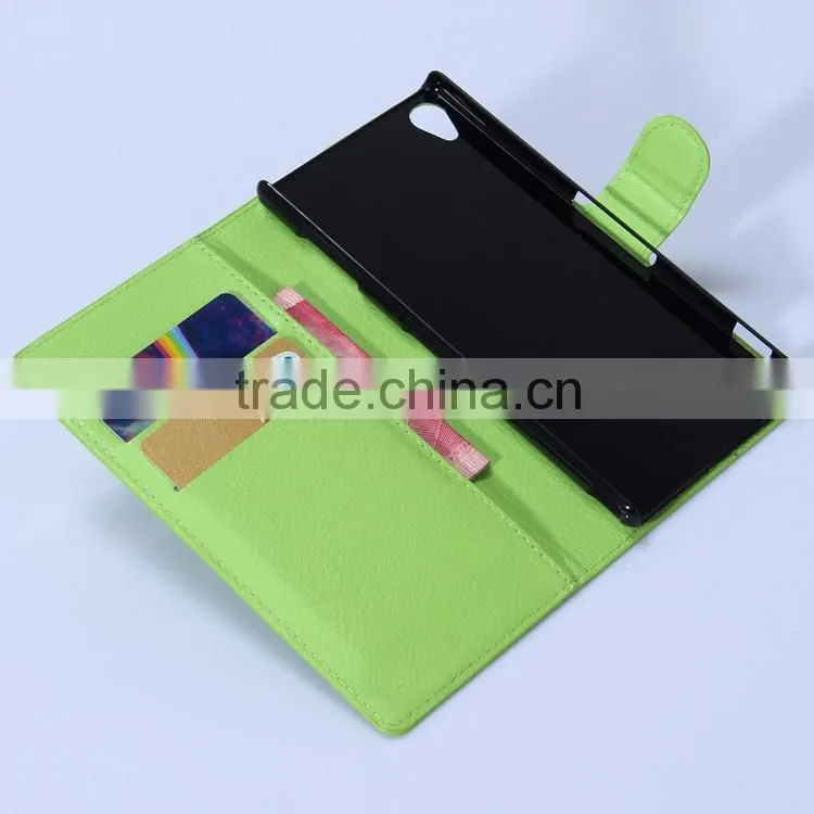 Hot Selling Funky Mobile Phone Leather Flip Wallet Case For Sony Xperia Z3 Ultra
