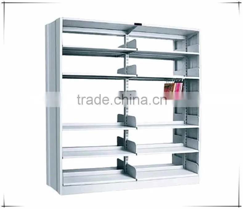 Wooden lateral plate single -column double-side bookshelf