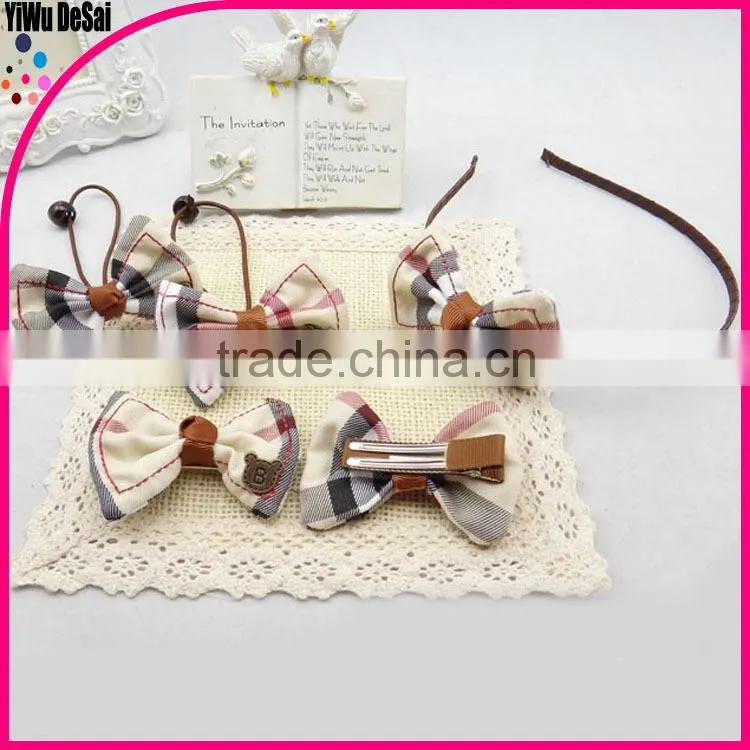 Beautiful 5-pieces fashion bowknot decoration hair accessory set