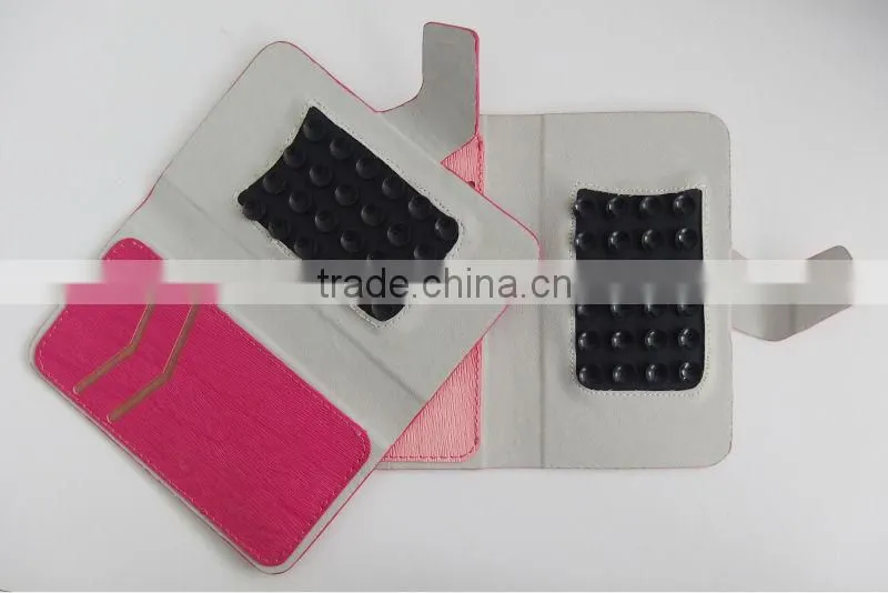 Wallet Leather Universal case with two card slots & suction,universal leather case