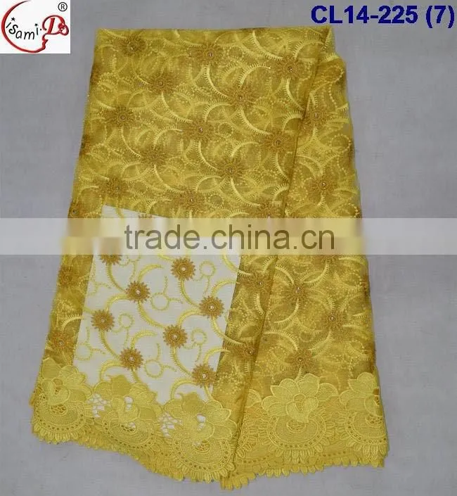 CL14-225 2016 latest fashion lace design french lace fabric, african net tulle lace fabric wholesale