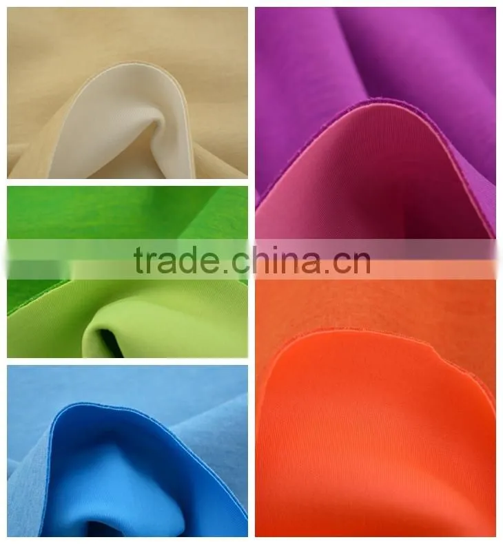 Jiufan Textile 2015 Hot Sale Knit Polyester Ryaon Spandex Sandwich Scuba Fabric For Garment