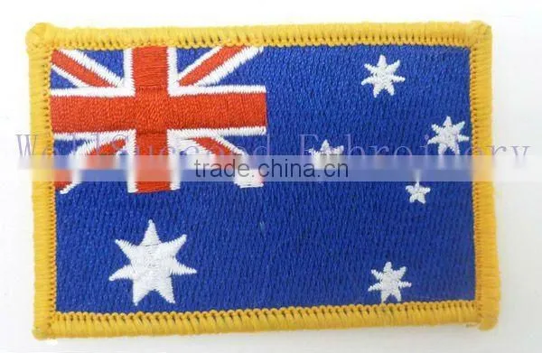Velcro-back Embroidery Flag Badge/patch