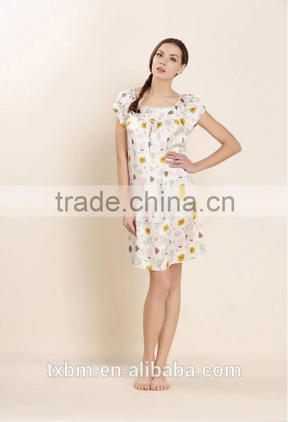 Sweet lovely girl's silk pajama