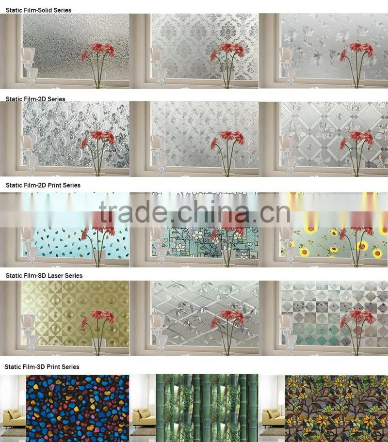 One way vision window tint film decorative static cling window film
