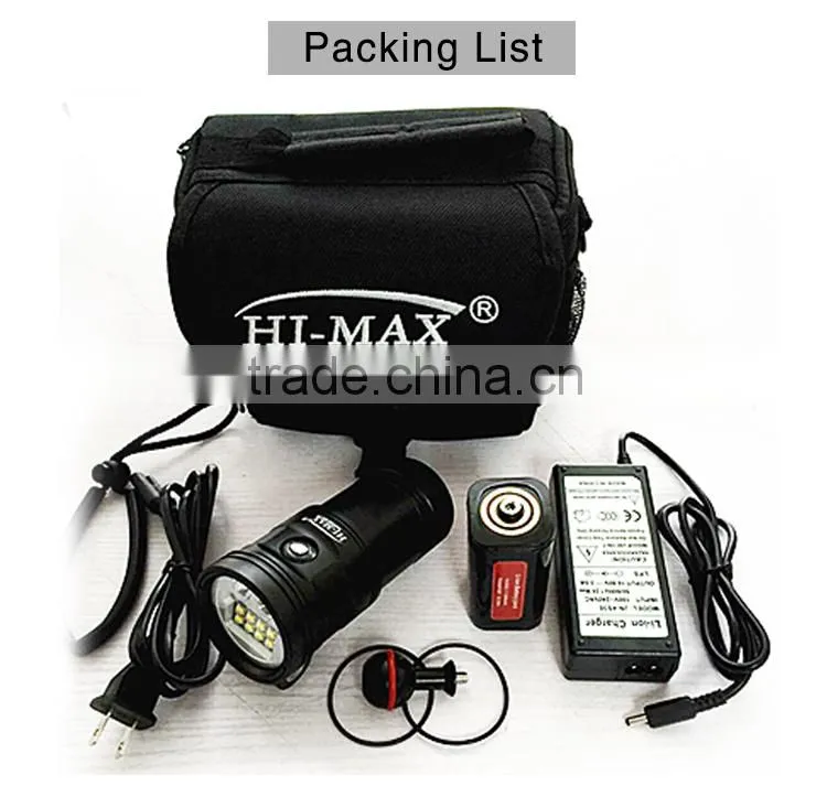 multi-function led strong light flashlight for photo 5200lumen