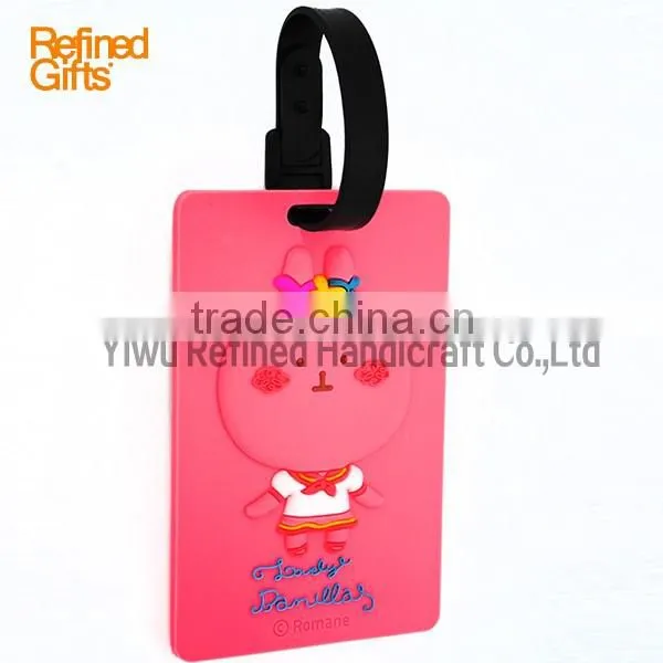 .Best Quality Promotional PVC Rubber Luggage Tag