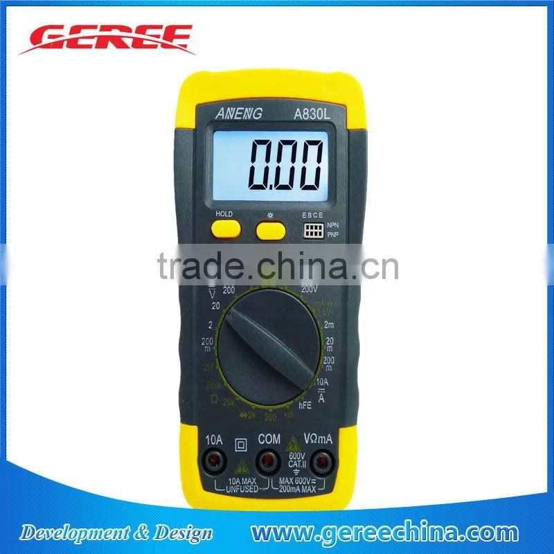 Hot selling Digital LCD 500V AC DC 10A 2M Voltmeter Ammeter Ohmmeter Multimeter current voltage OMH Tester Meter