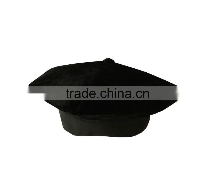 Hot sell black Doctoral Tam